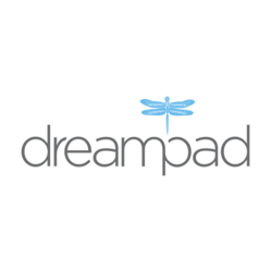 Dreampad logo white background (curved edges)
